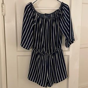 Ambiance Navy Blue Short Romper